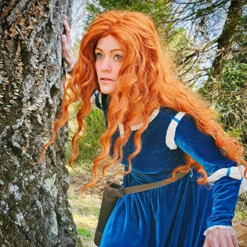 party character brave princess merida by tree costume disney
